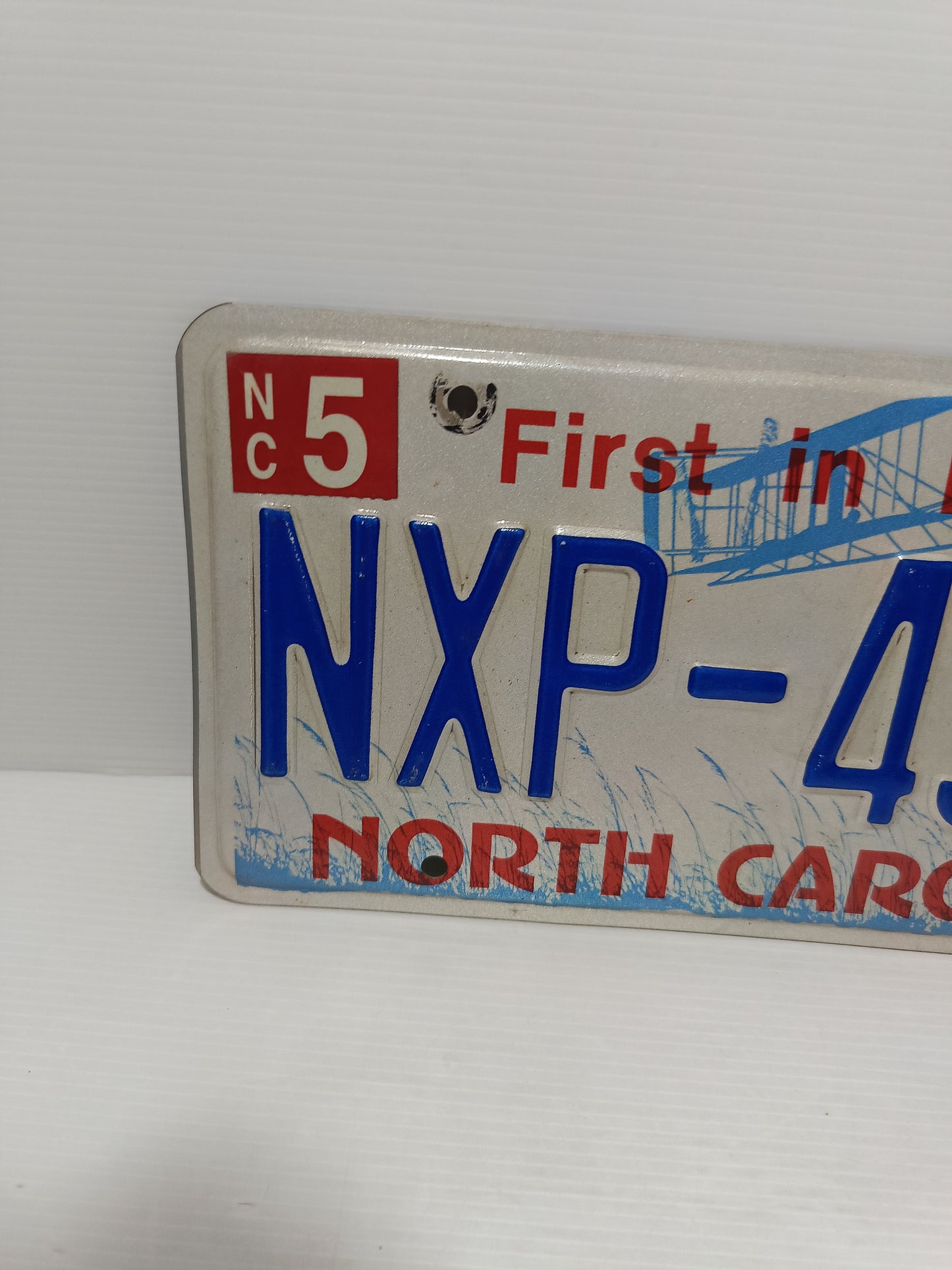 Targa Automobilistica North Carolina Originale In Metallo