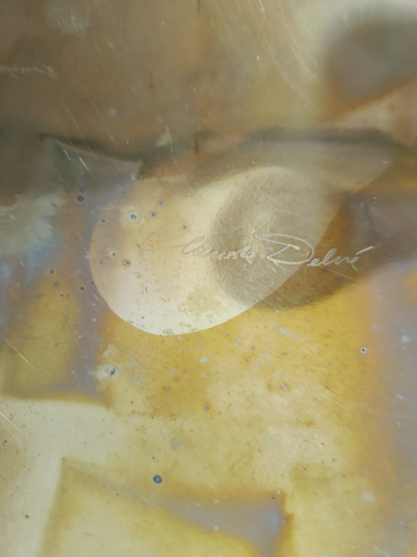 Ciotola In Ottone Delfi Claude Delvé Vintage