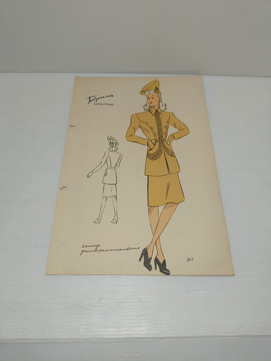 Abito Moda Femminile
Tout pour Vous Edition Claspy
Stampa D'epoca Originale
Anni 40