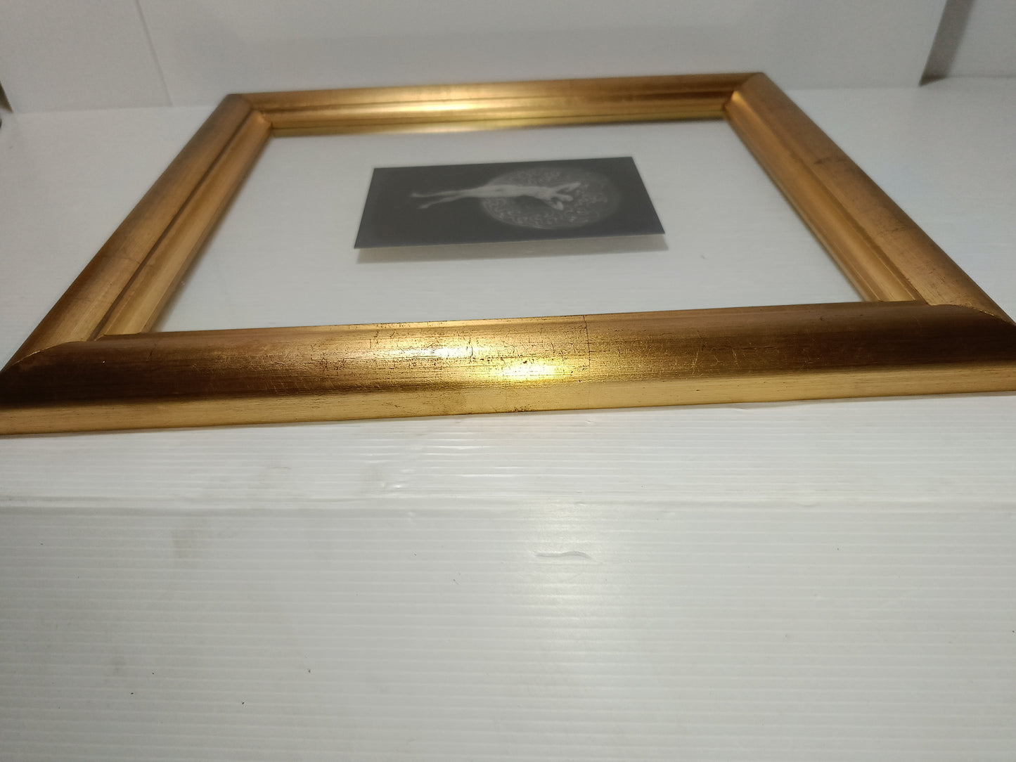 Quadro Con Cartolina Illustrata Da Fidus Originale Dell'epoca