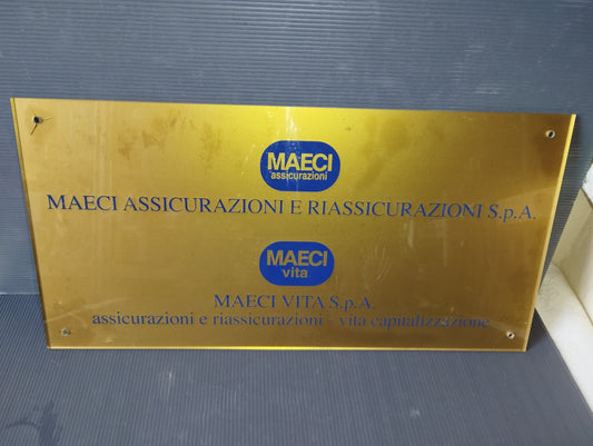 Insegna Maeci Assicurazioni Maeci Vita In Plexiglas
Anni 90