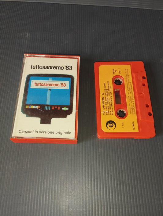 Tuttosanremo '83" Various Musicassetta A
Edita nel 1983 da Dischi Ricordi Cod.FSRK 71