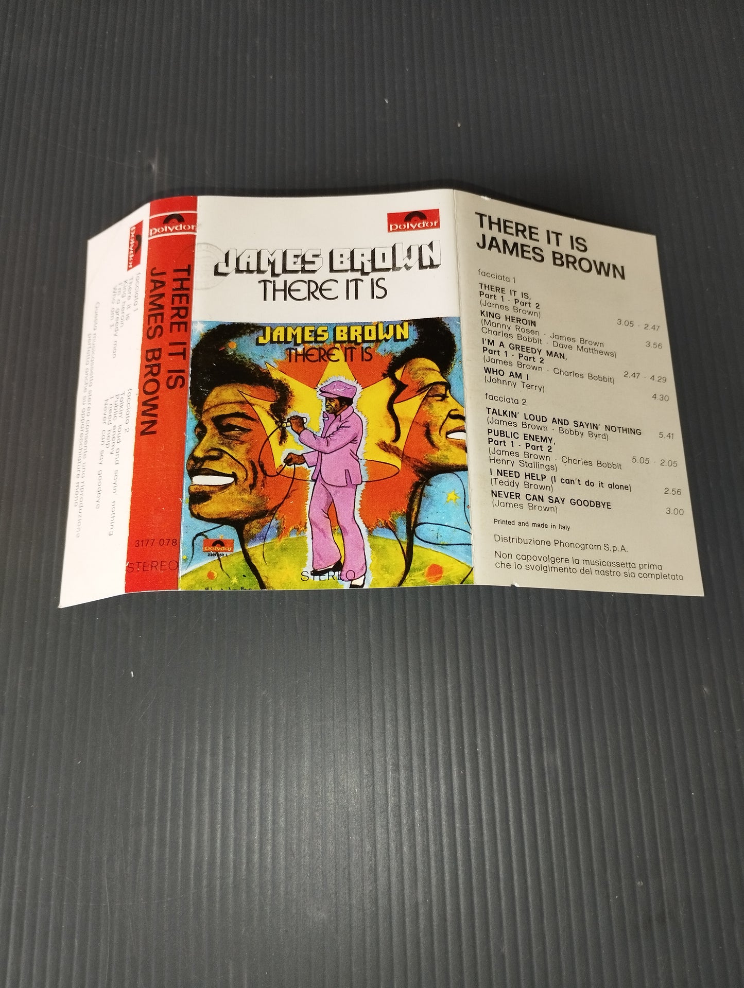 There It Is" James Brown Music Cassette Published by Polydor code 3177 078