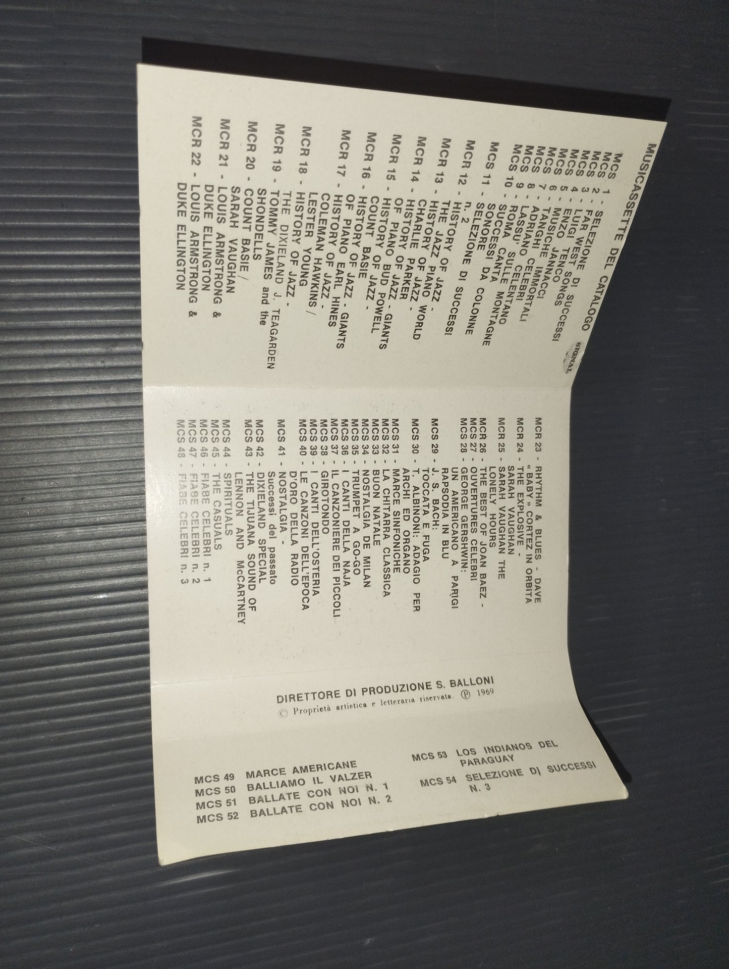 Enzo Jannacci Musicassetta Signal