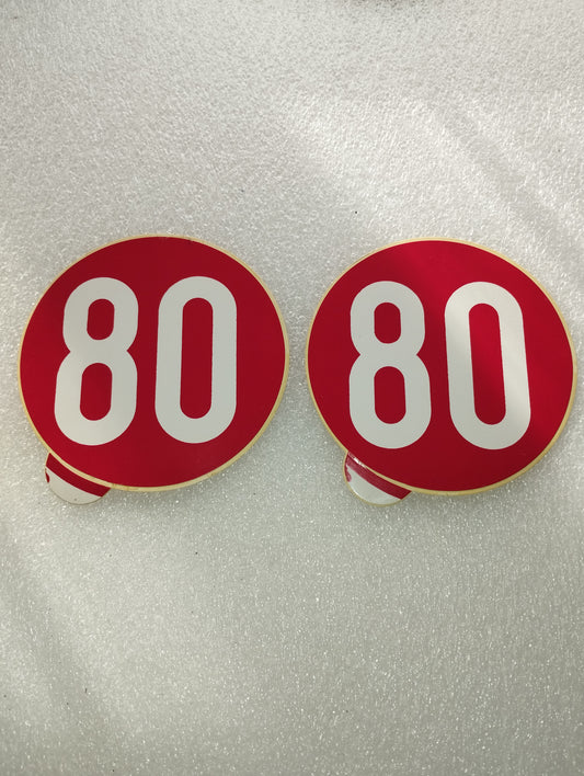2 80 km/h speed limit stickers
For vintage vehicles