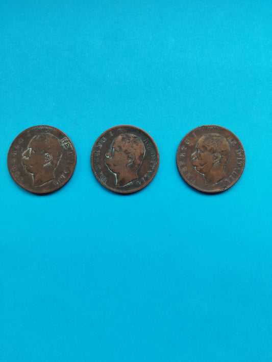 Lot of 3 coins 10 cents 1893 R Umberto I
Originals