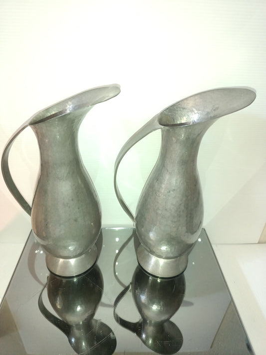 2 Vasi In Peltro Co-Bra Vintage
