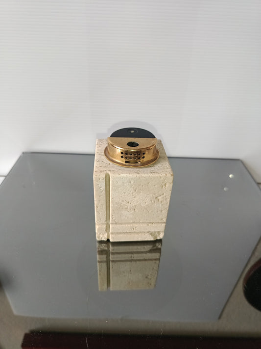 Accendino In Travertino Nestore Cerri Anni 70 Da Revisionare