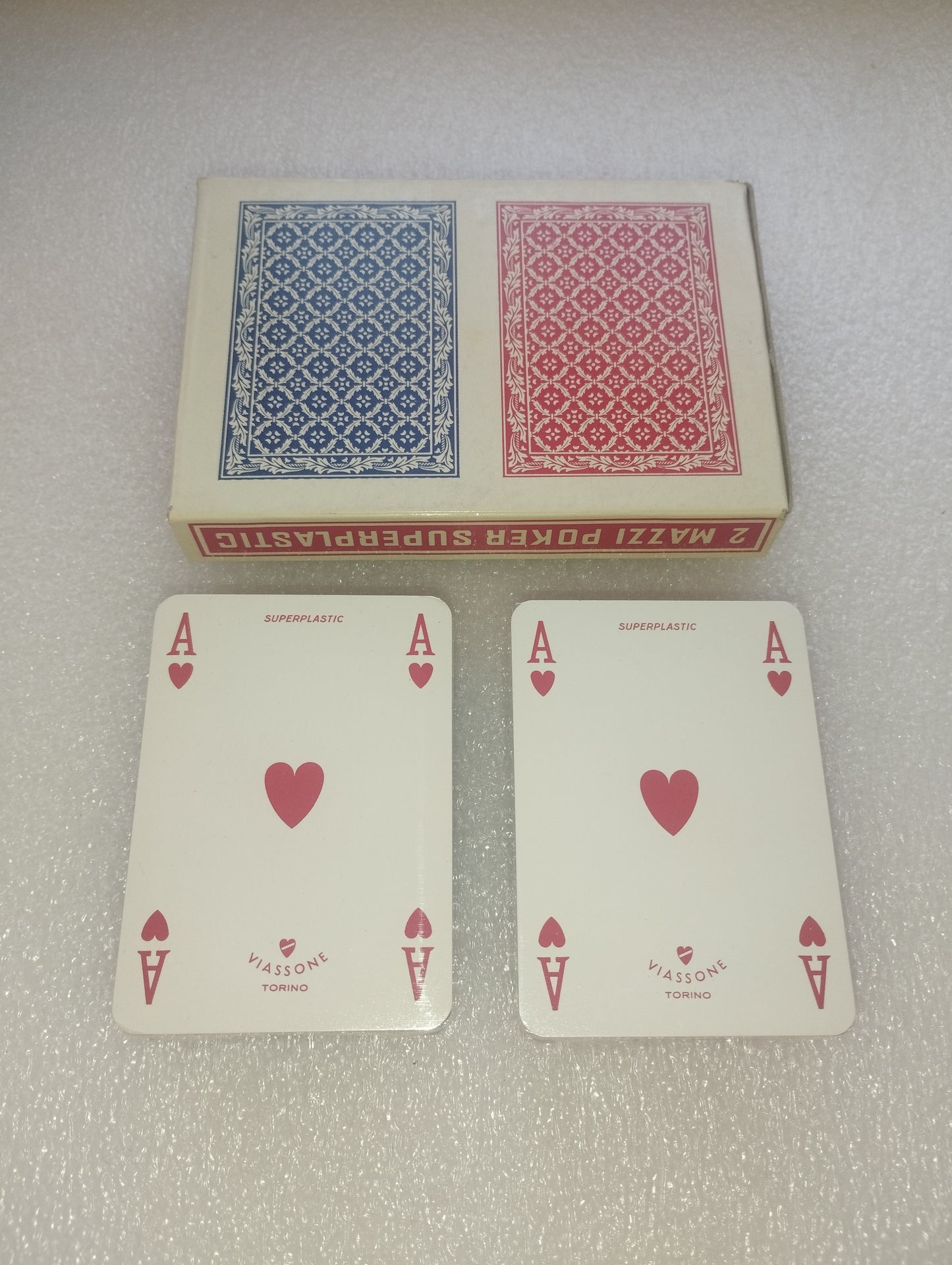 Carte Da Giuoco Viassone Torino
2 Mazzi 52 carte + 2 Jolly Poker Superplastic