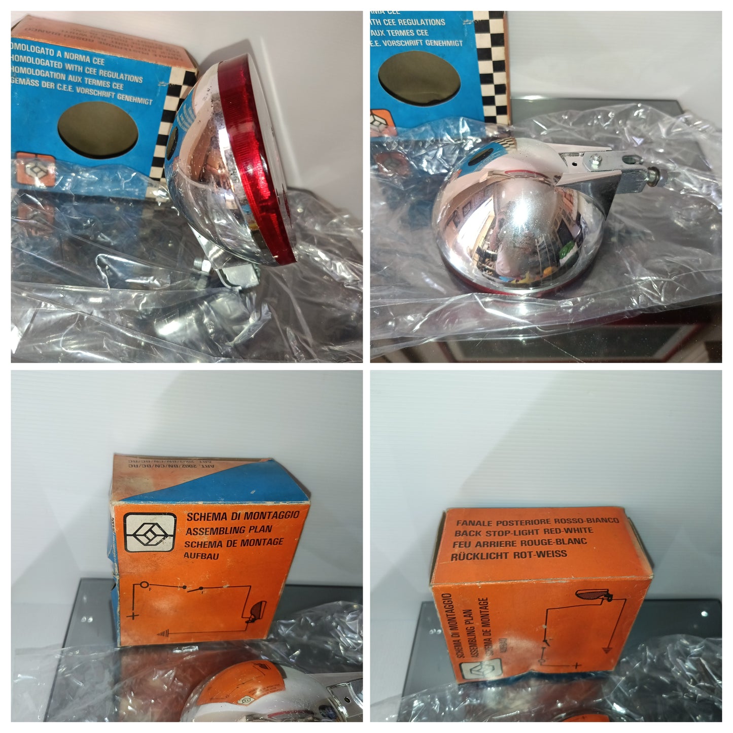 Fanale Posteriore Rosso Per Veicolo D'epoca