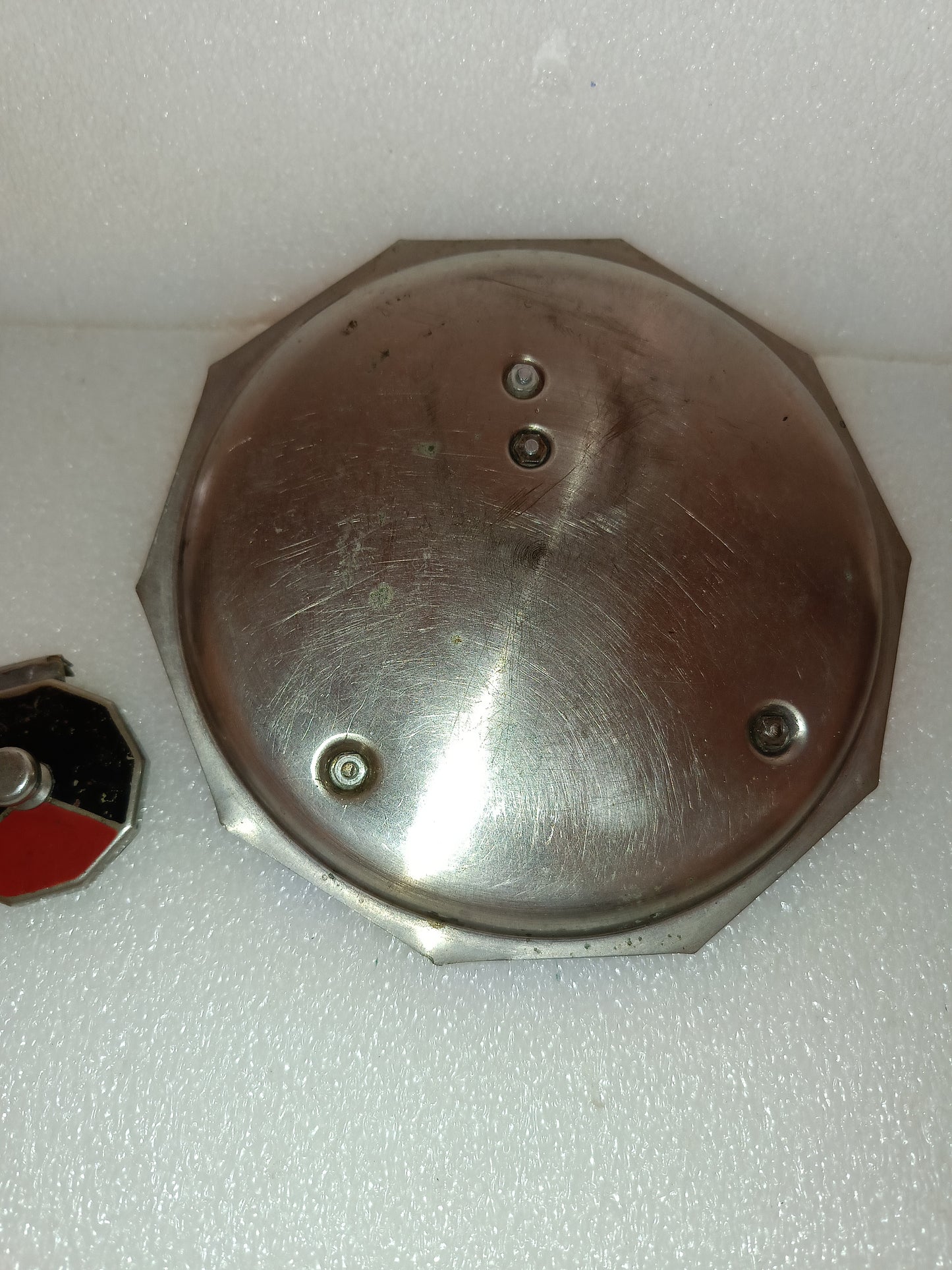 Antico Calamaio In Metallo Da Restaurare