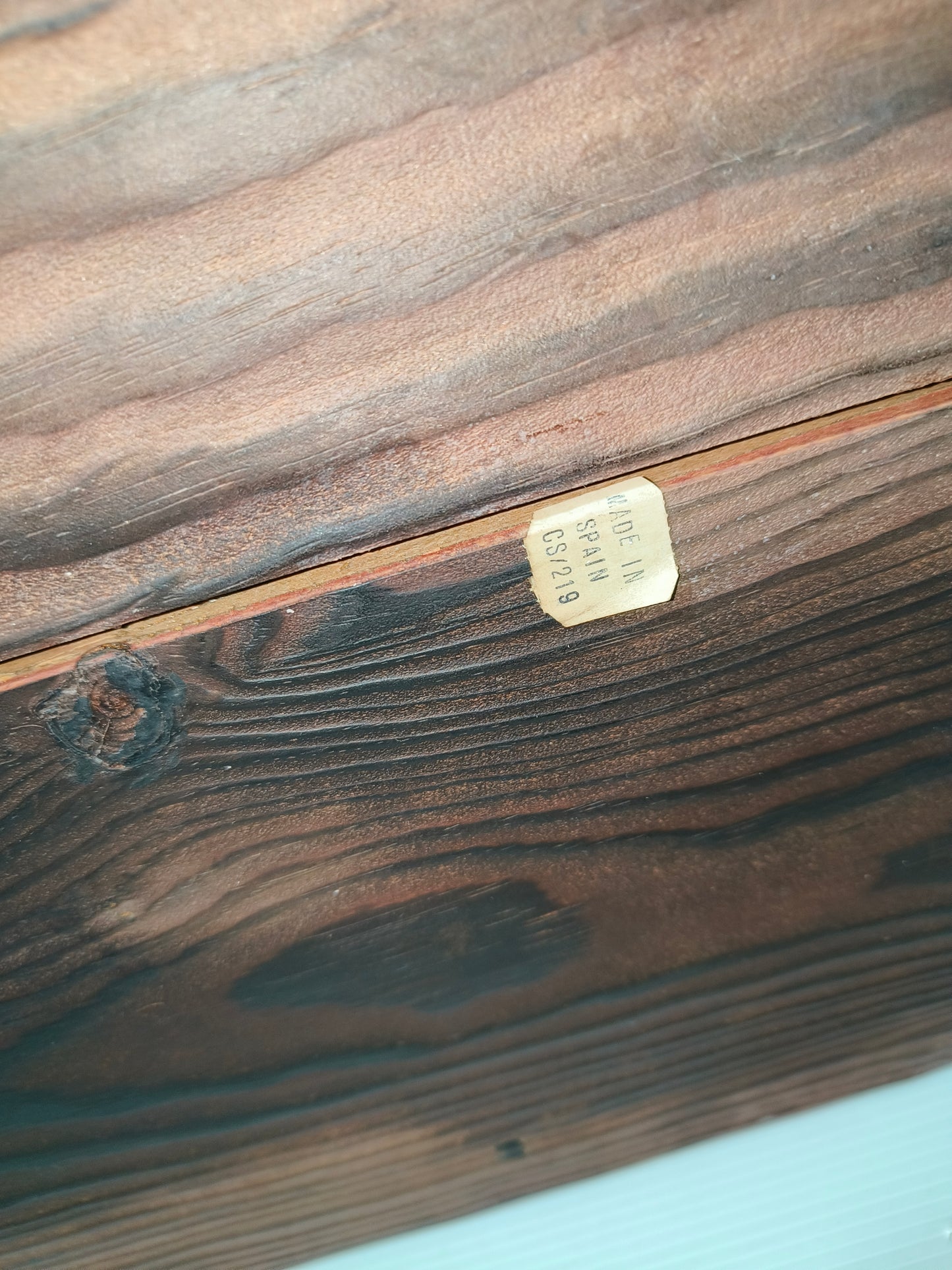 Scatola bauletto in legno vintage