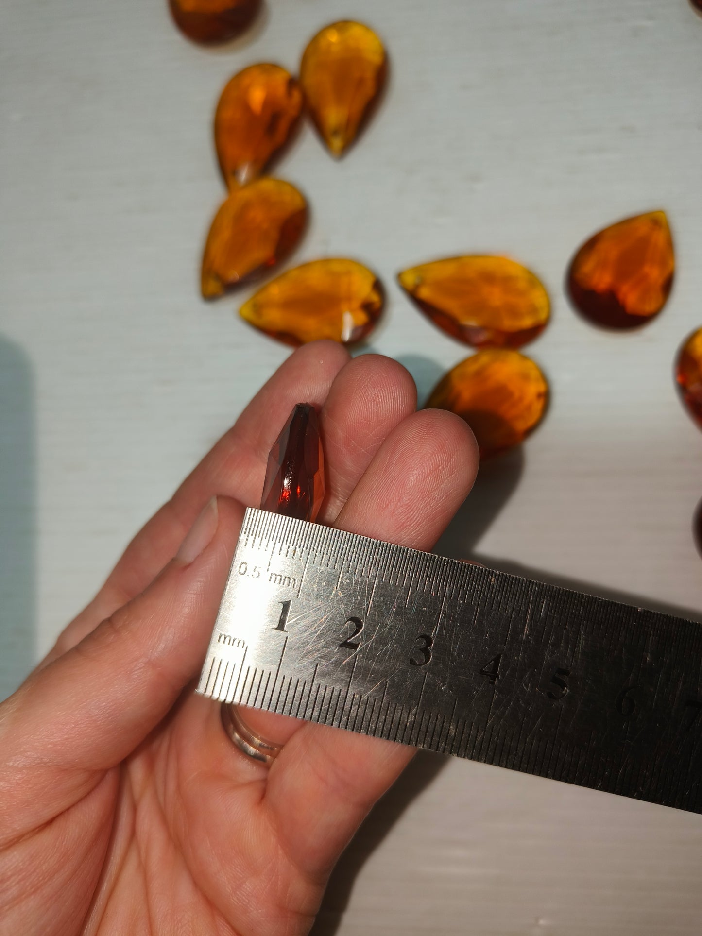 Gocce vetro ambrato vintage, LEGGI