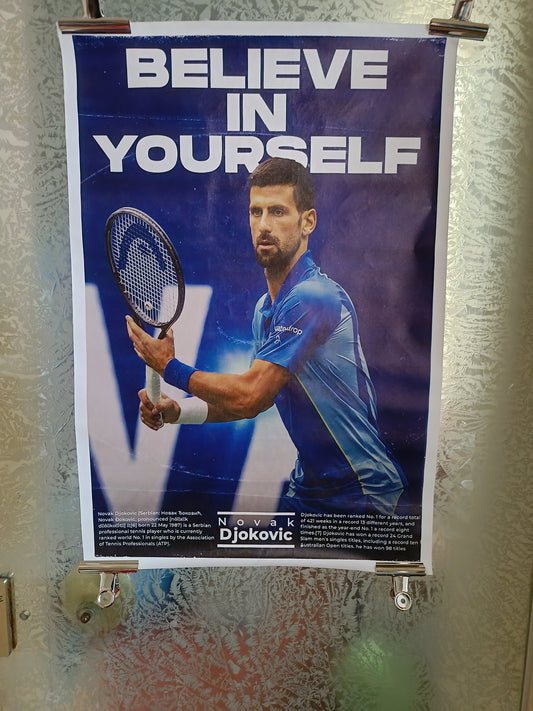 Stampa Su Tela Believe in Youself Djokovic
Misure 77 x 53 Cm
