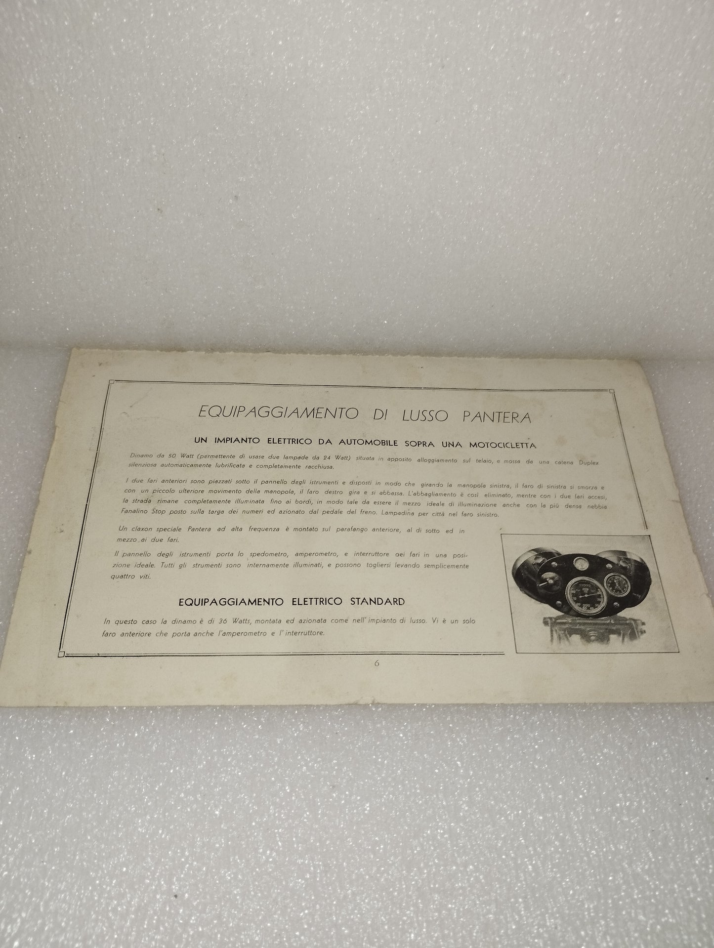 Opuscolo pubblicitario Moto Pantere Speciali
Originale dell'epoca