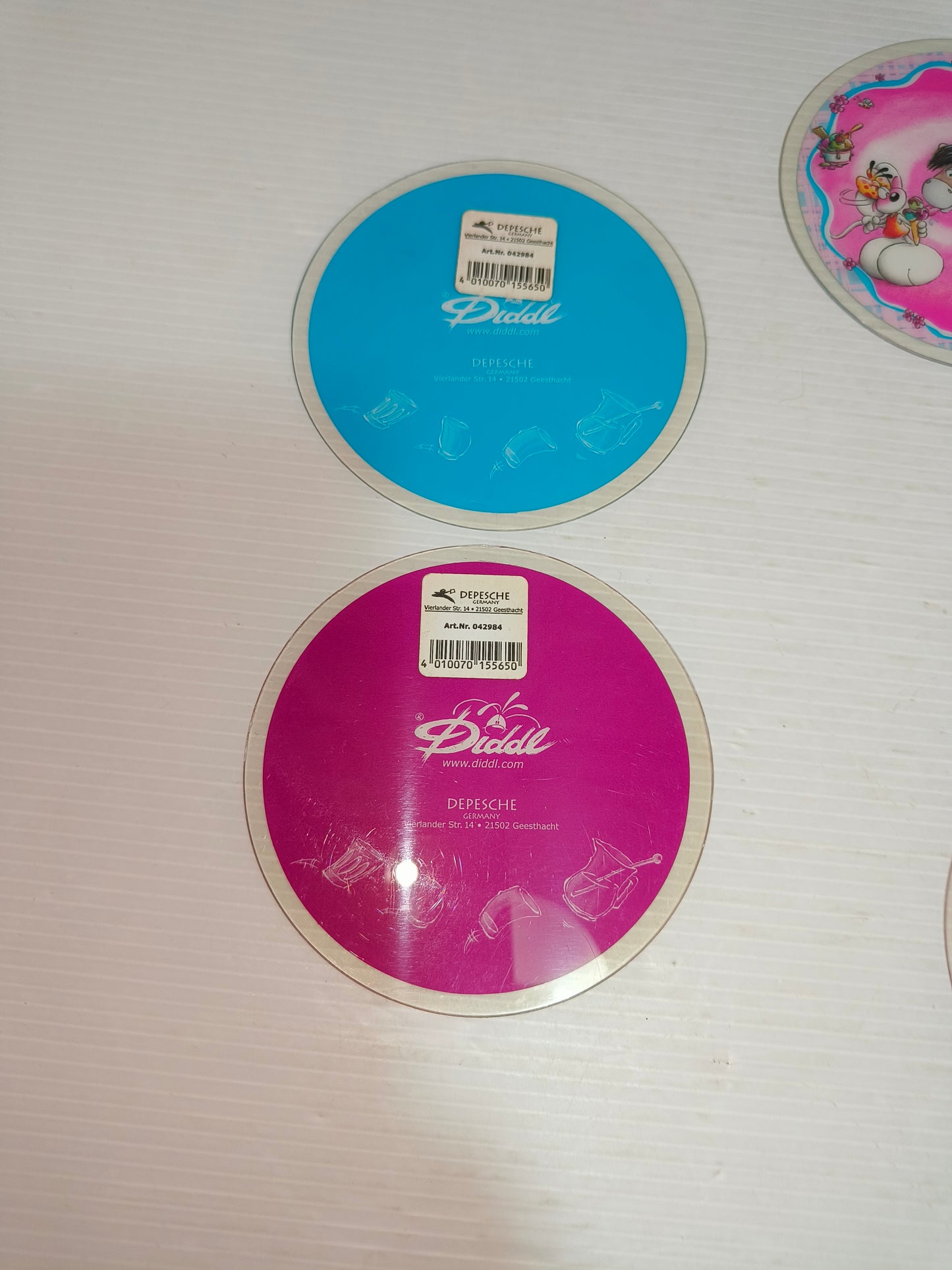 Sottobicchieri Diddl anni 90, LEGGI