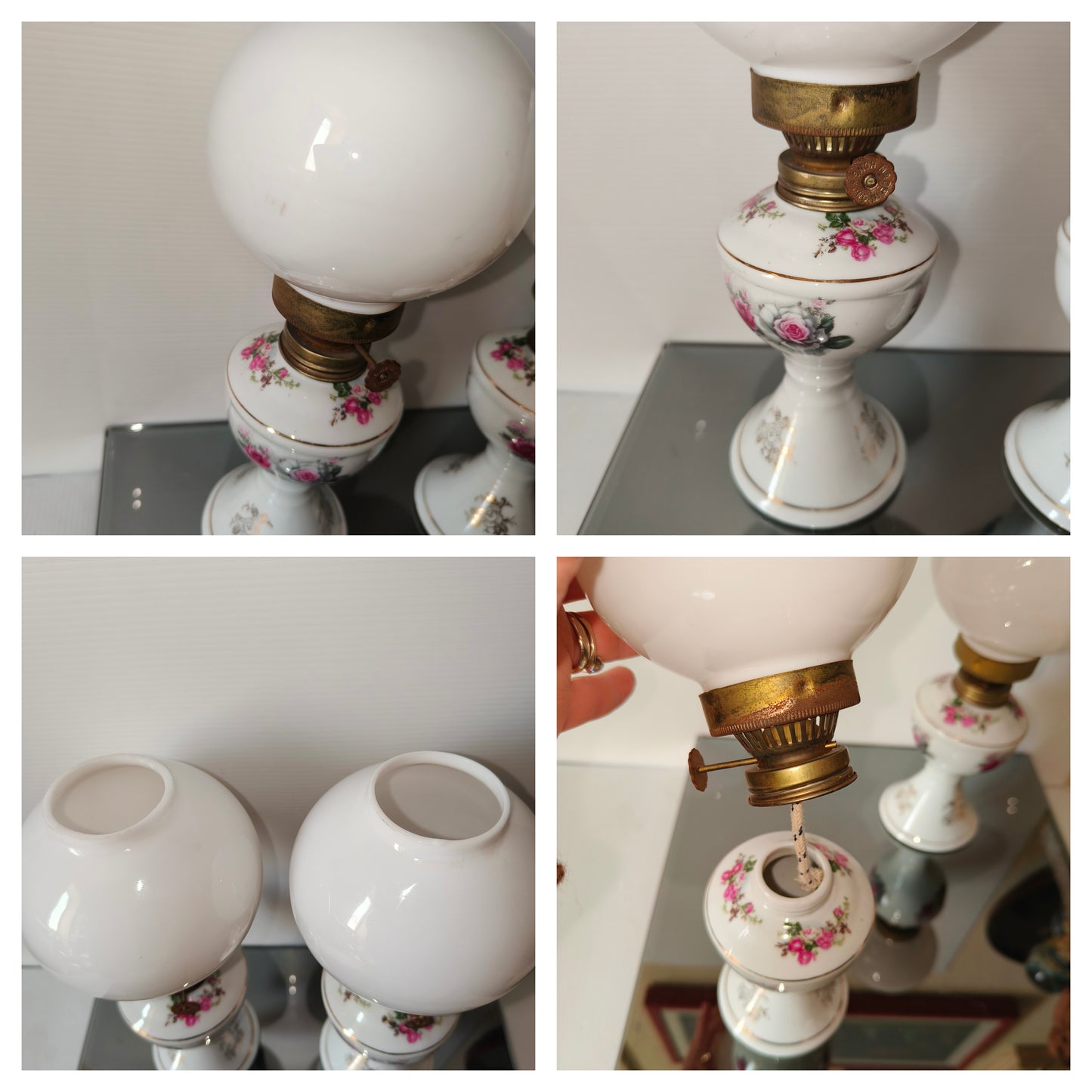Lampade ad olio vintage in ceramica