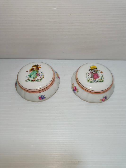 Scatolina portagioie vintage tipo Holly Hobbie LEGGI