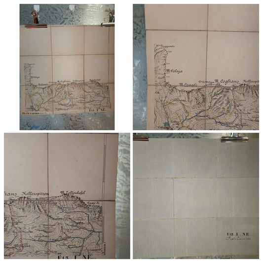 Antica Cartina Telata Prato Carnico Nord Est scala 1:25.000
Datata Giugno 1894