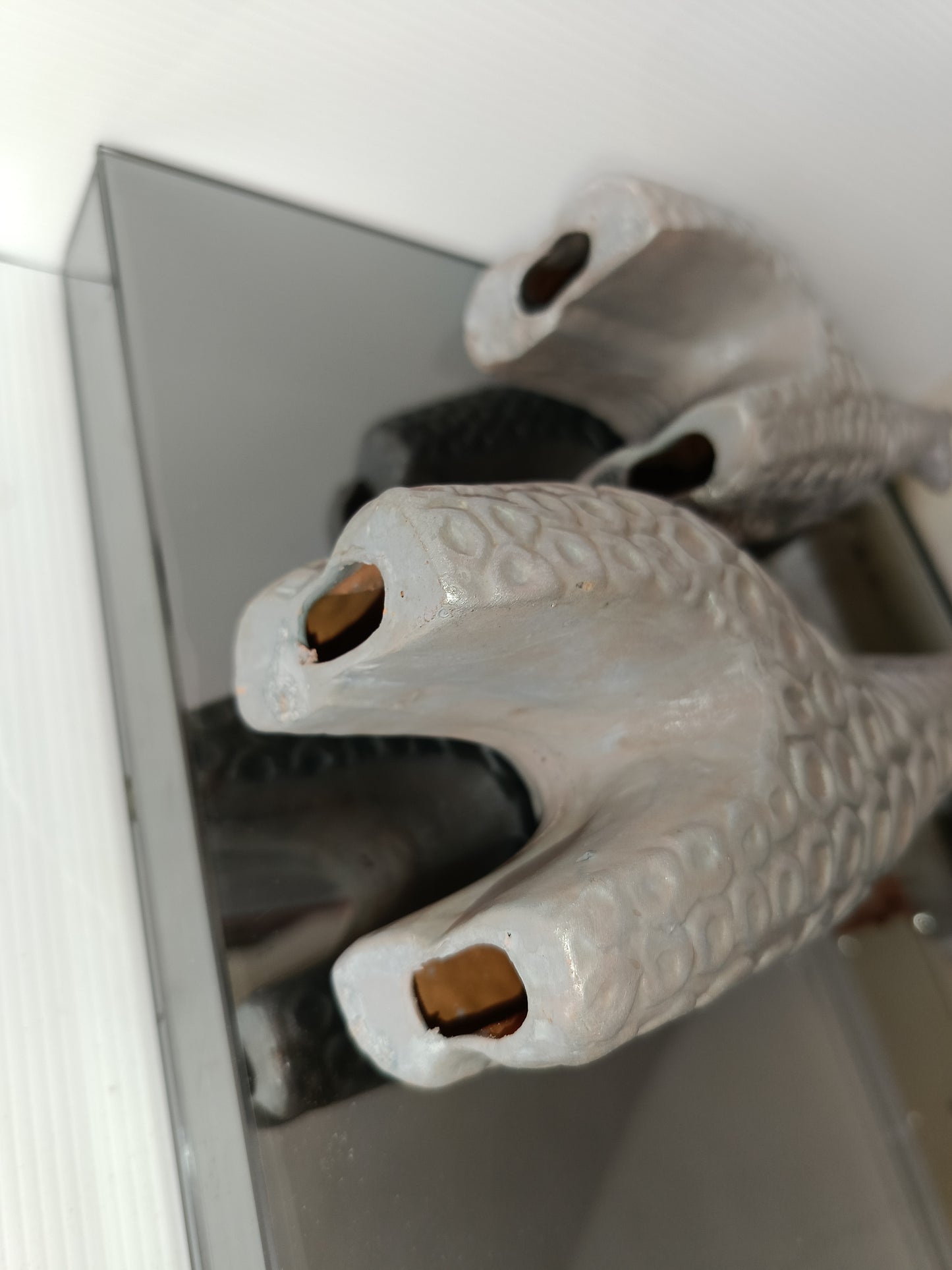 Due Giraffe In Coccio Argentato