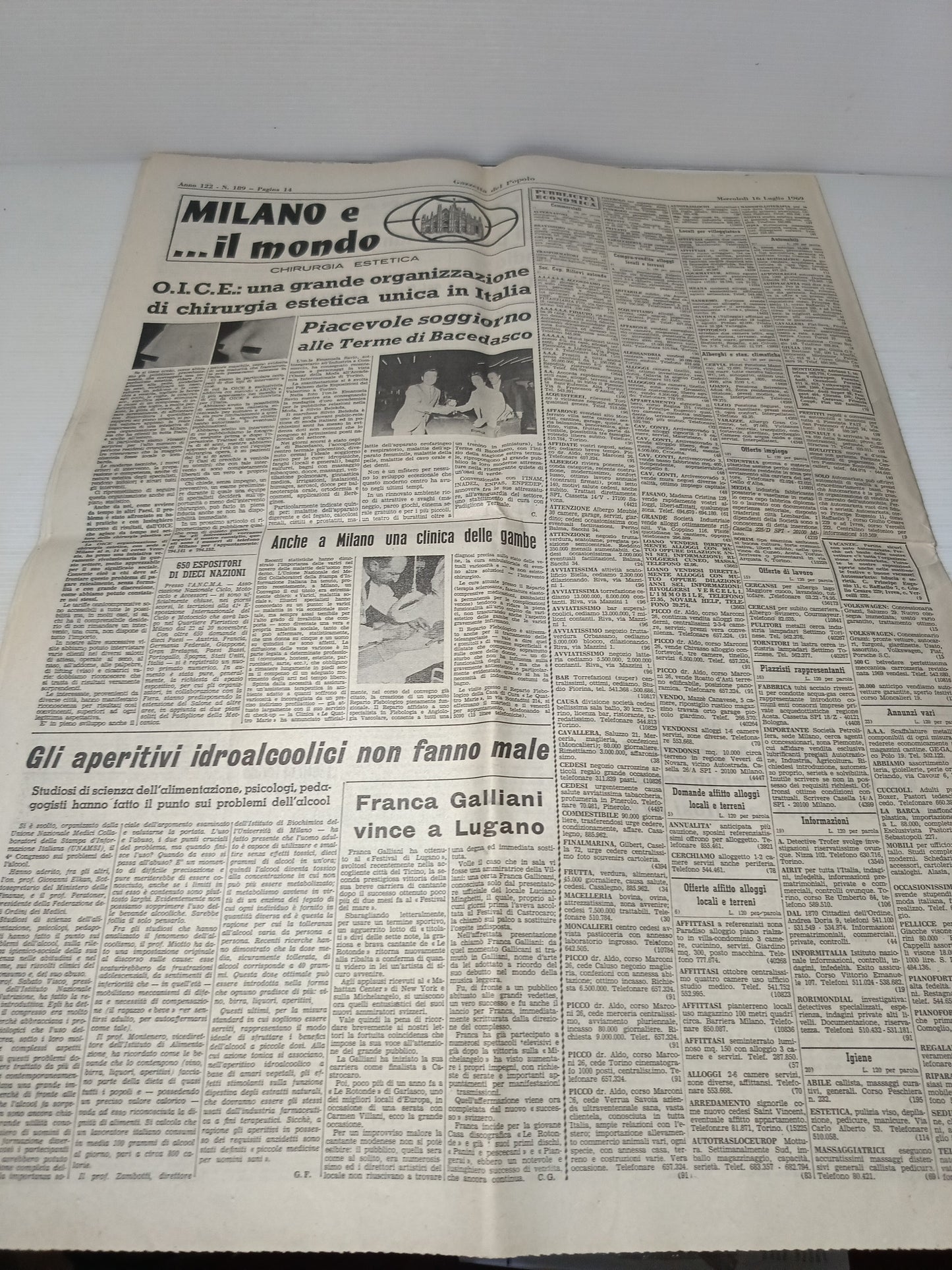 Apollo 11 Gazzetta Del Popolo 16 Luglio 1969
Originale dell'epoca