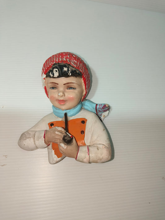 Testa in gesso da appendere, anni 50-60