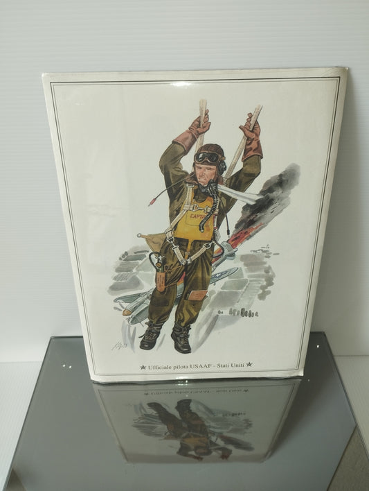 Ufficiale pilota USAAF Stati Uniti Stampa Originale Fine Anni 70
Dimensioni 28 x 21 cm circa