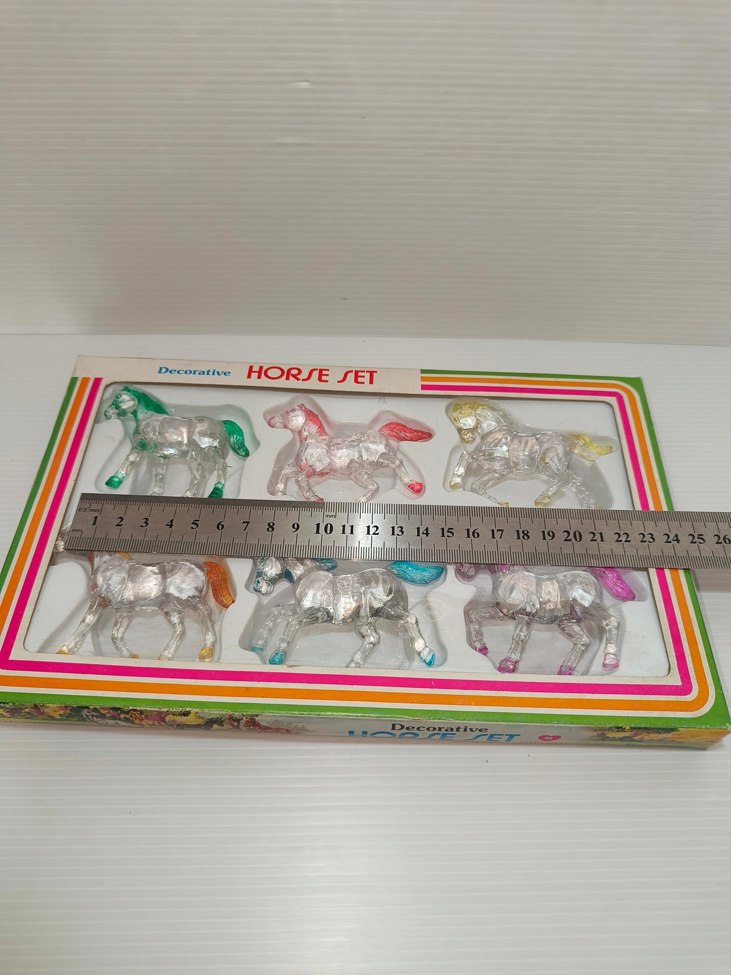 Set di cavalli decorativi in plastica anni 70