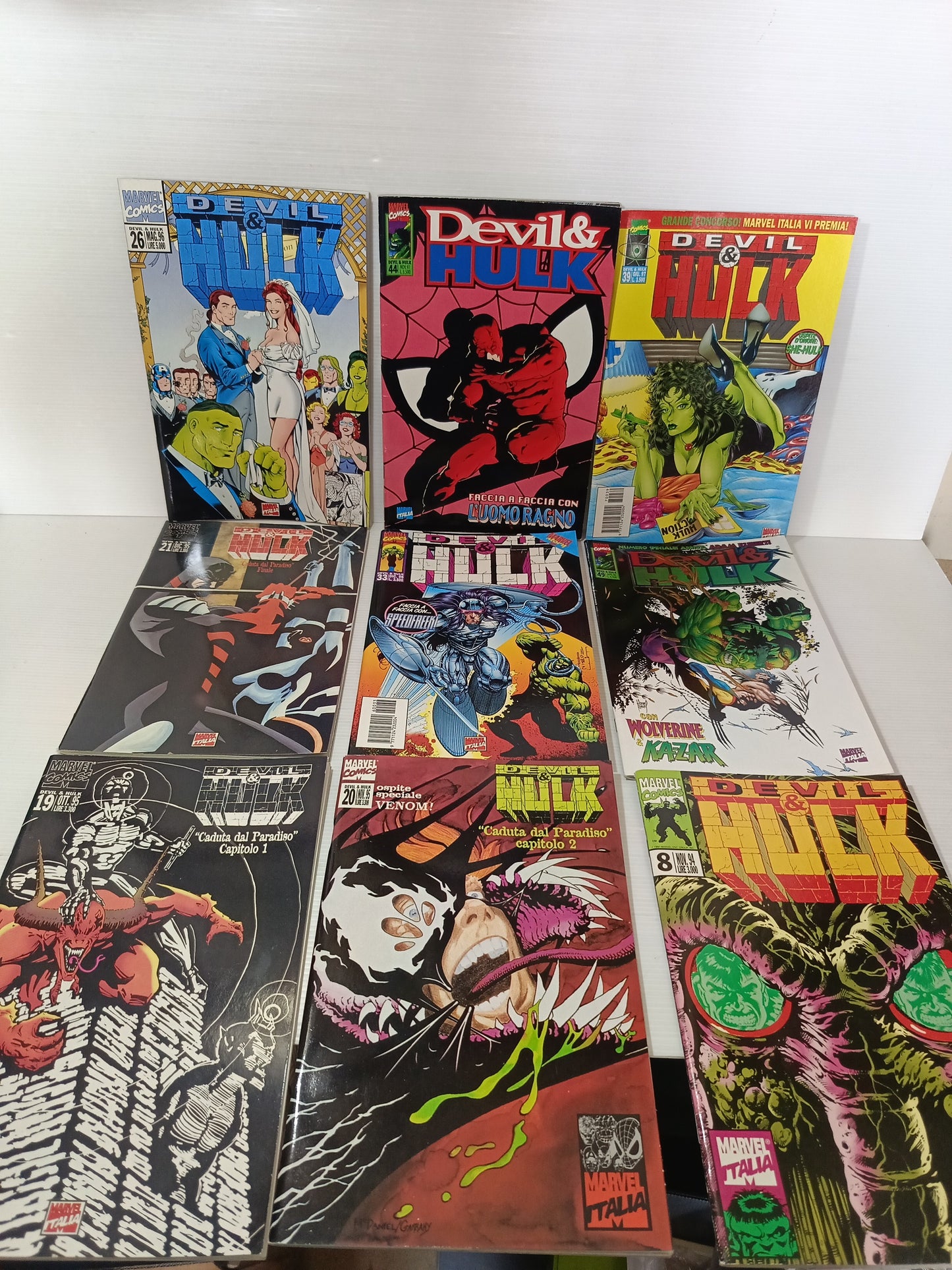 Lotto 9 Fumetti Devil & Hulk
Marvel Comics
Anni 90