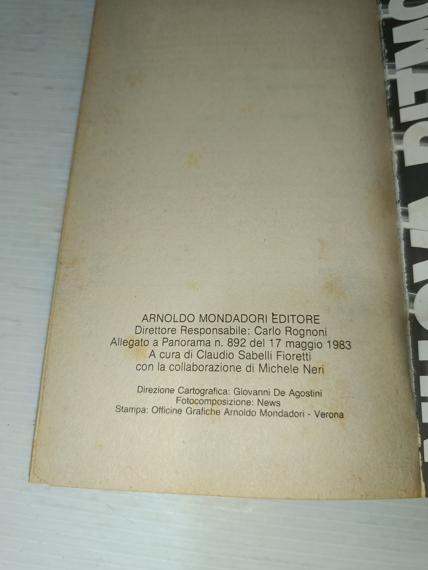 Guida L' Italia Meravigliosa Panorama Fiat Lancia
Edita nel 1983 da Arnoldo Mondadori