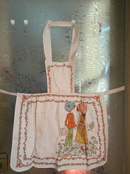 Grembiule in puro lino Dora King Anni 70-80