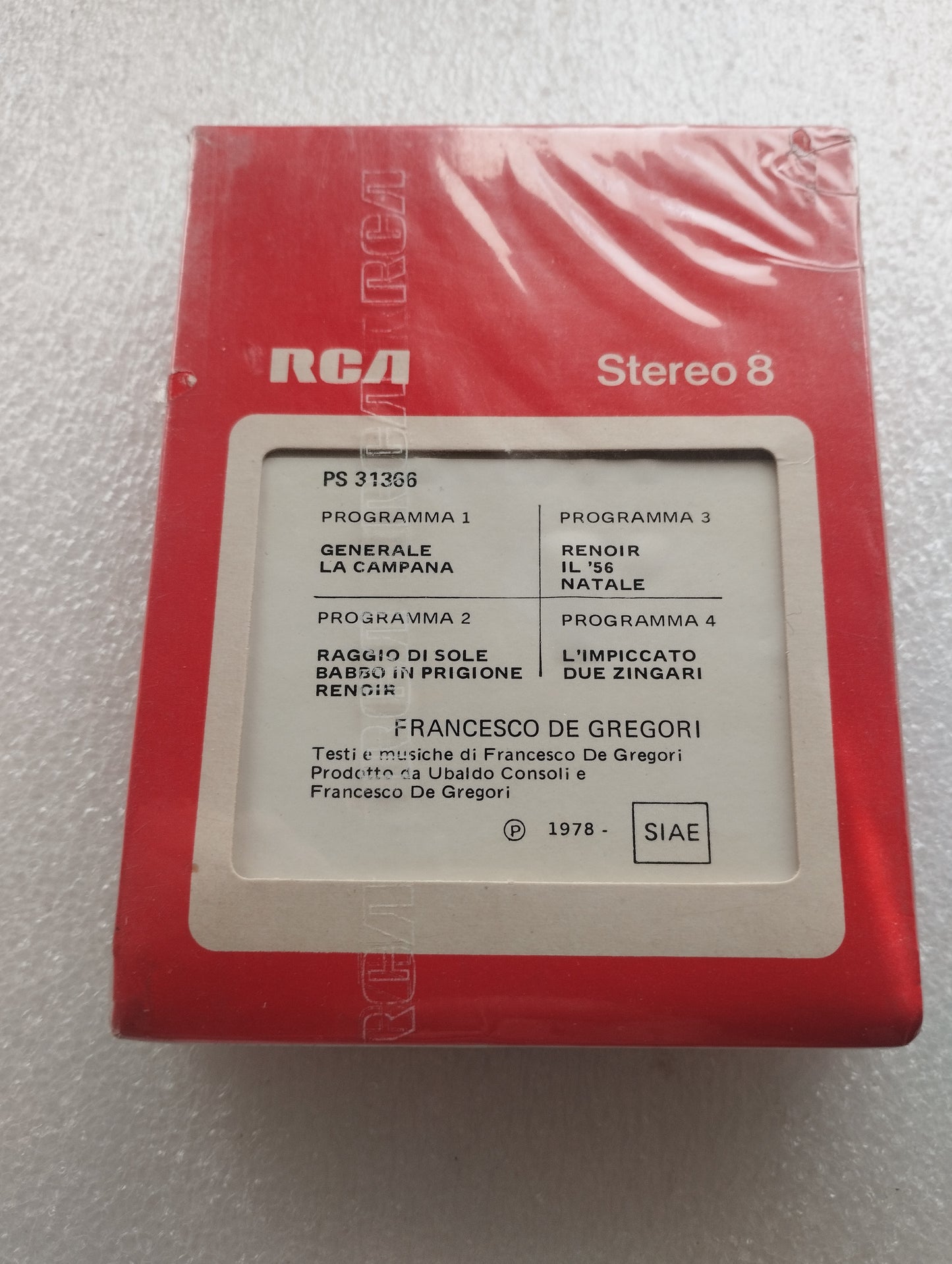De Gregori Francesco De Gregori
Cassetta Stereo 8