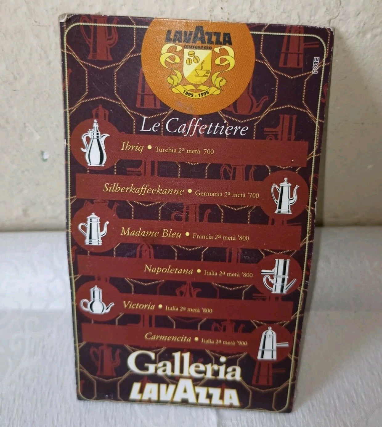 Gagdet Galleria Lavazza Centenario 1995 caffettiera Madame Bleu