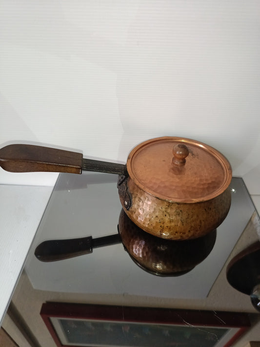 Pentolino In Metallo Ramato Vintage