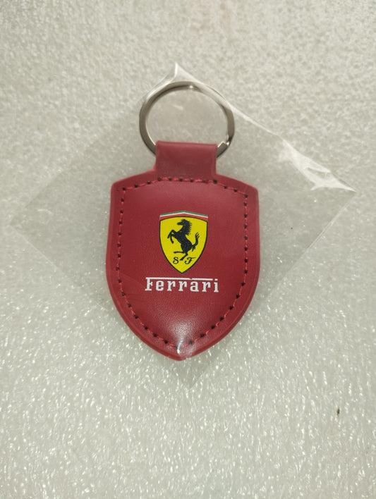 Portachiavi Ferrari In Pelle