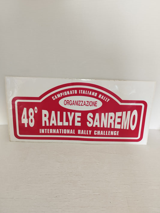 48° Rallye Sanremo Adesivo Originale
Organizzazione