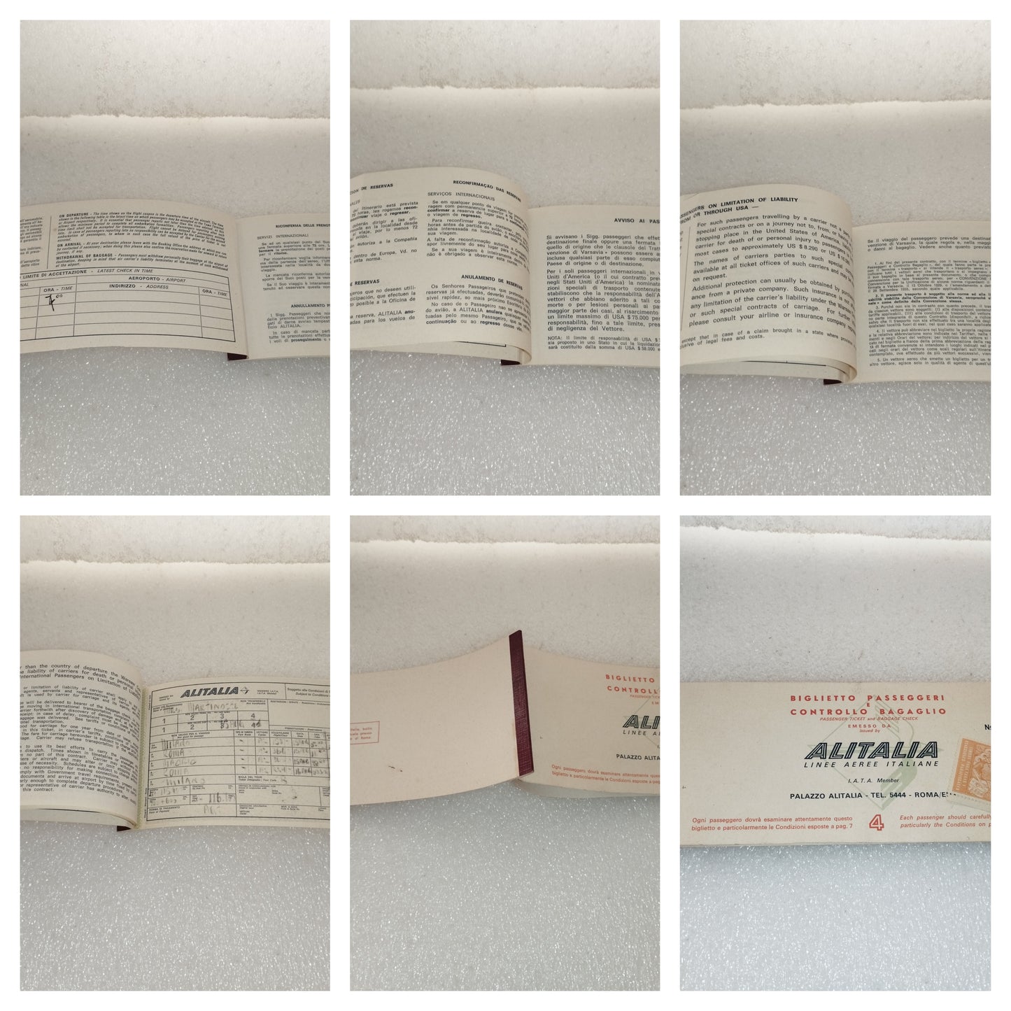 Alitalia Biglietto Aereo Anni 70
Originale