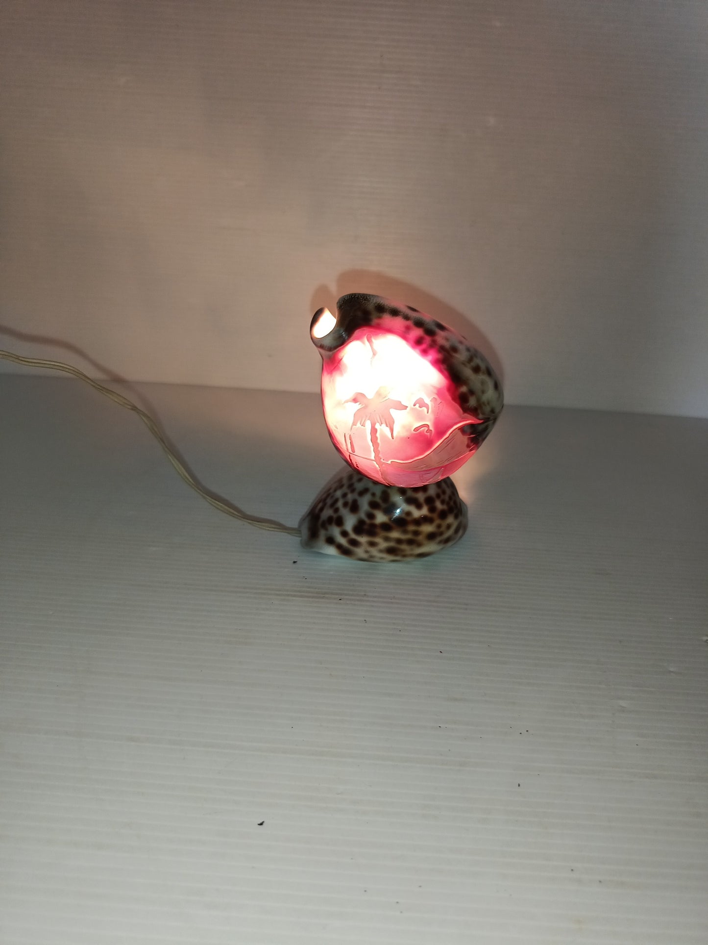 Lampada Di Conchiglia Vintage