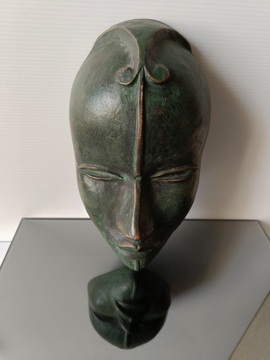 Maschera Africana In Ceramica