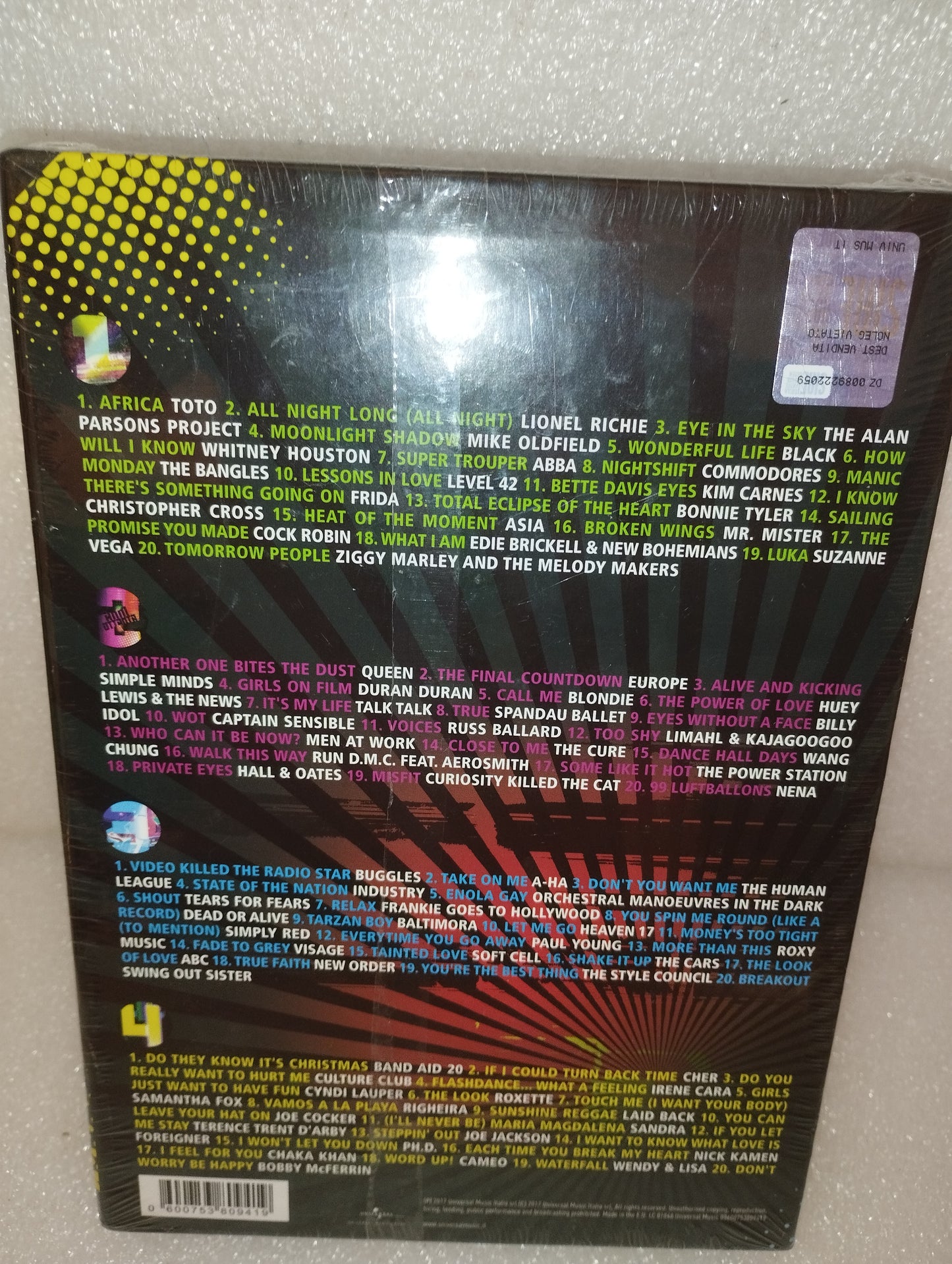 Box Set Anni 80
4 CD + libro di 140 pagine
Edito nel 2017 da Universal Music Italia