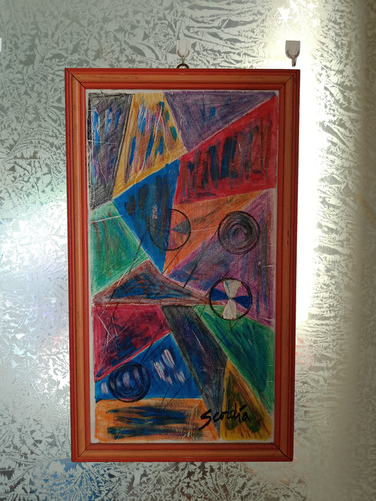 Antonio Scordia ( 1918/1988)
Dipinto Tecnica Mista su cartone
Misure 58 x31 Cm