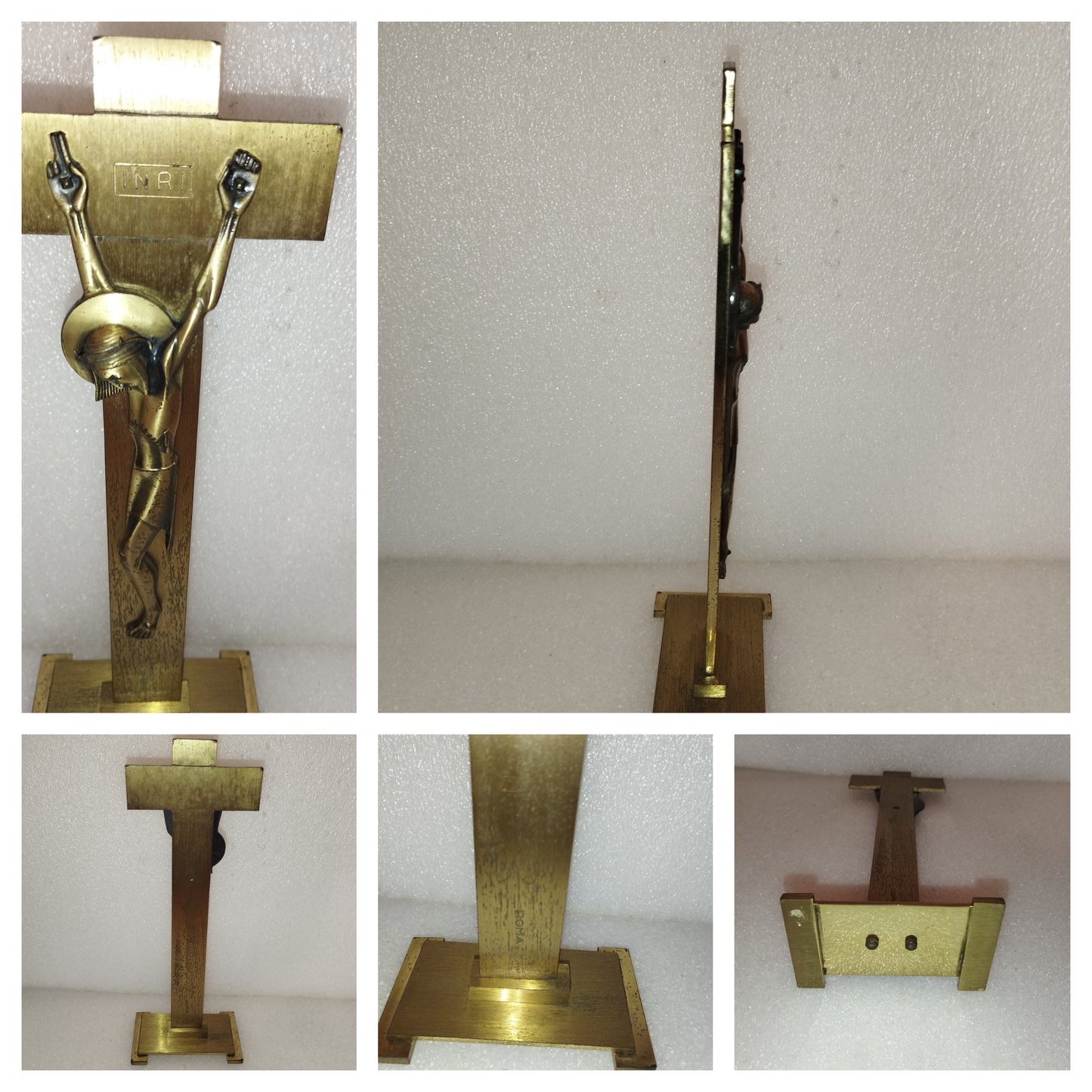 Crocefisso In Ottone Vintage