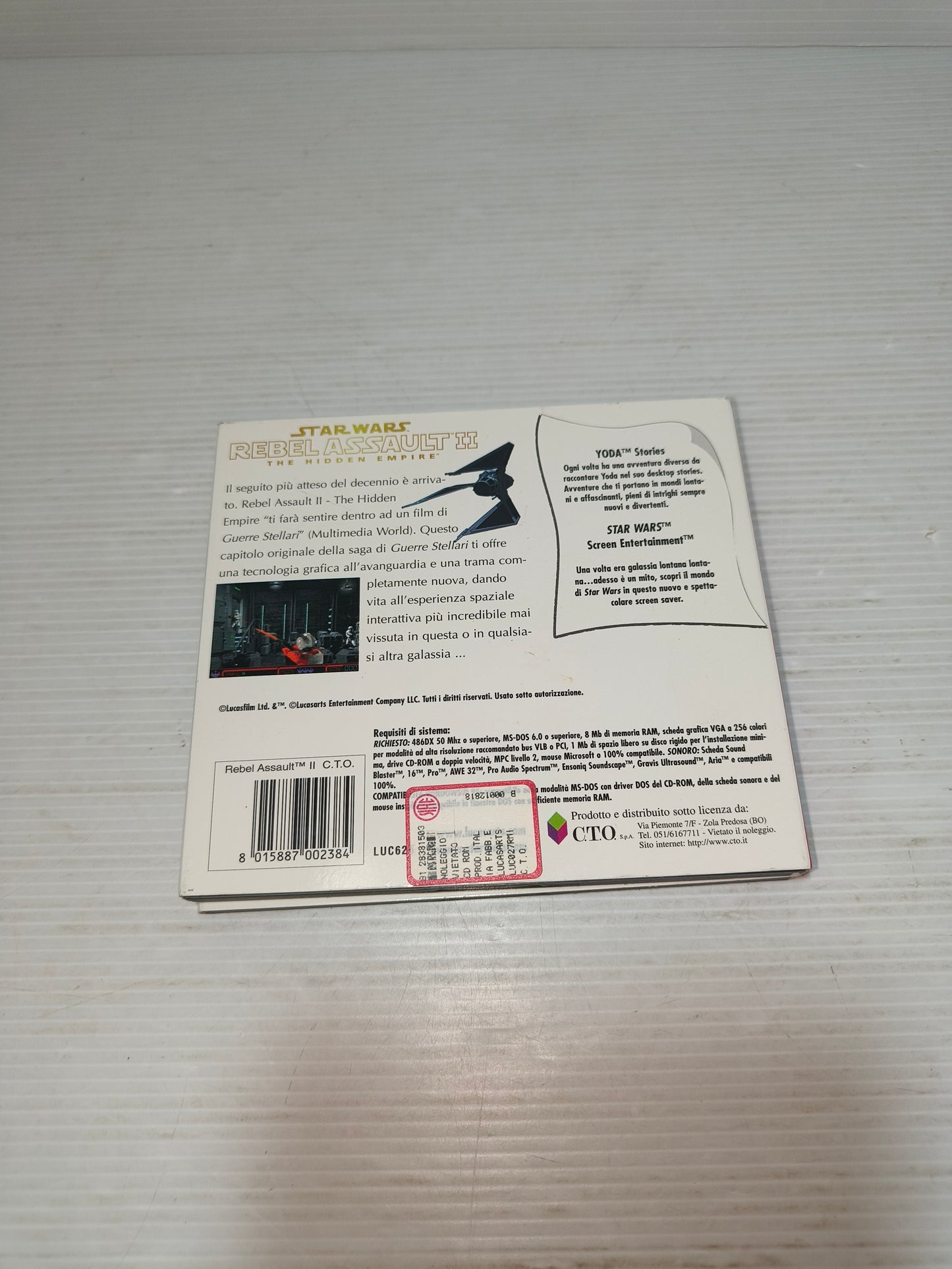 Gioco PC vintage Star Wars Rebel Assault II