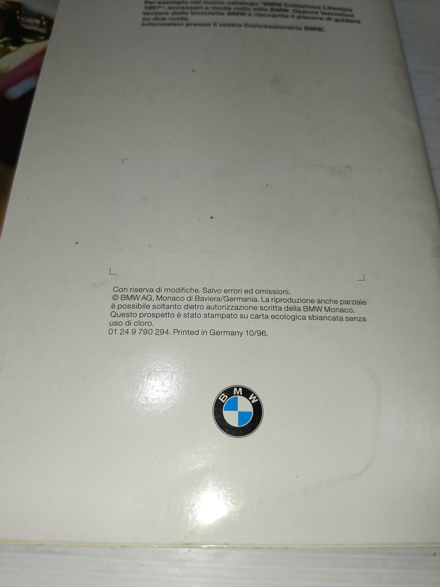 BMW Modellini 1997 Catalogo
Printed in Germany 10/96
Copertina morbida
Pagine n.39
Reperibilità difficile
Condizioni: in buone condizioni.La copertina ha i normali segni d'uso con segnetti.Quello che vedete in foto è quello che riceverete