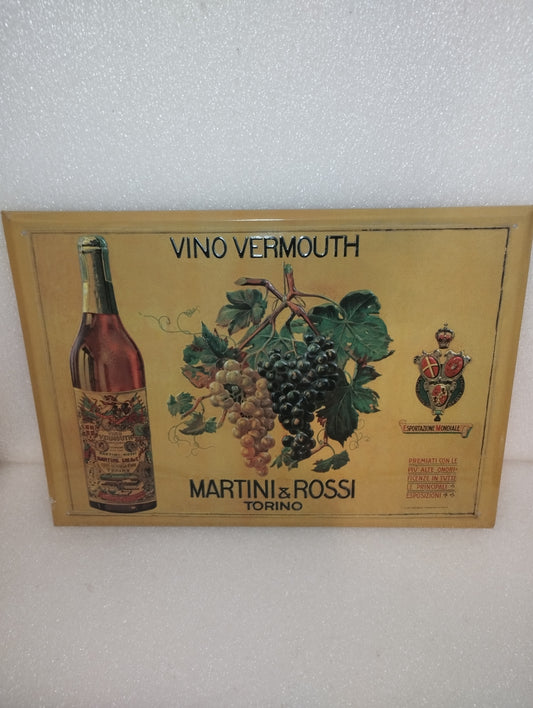 Targa In Metallo Martini & Rossi Torino
Misure 34 x 24 cm
Trattasi di Riproduzione