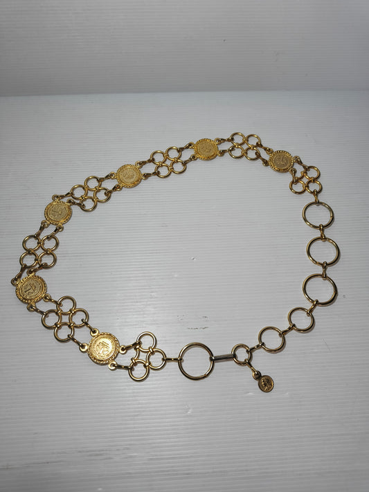 Cintura vintage in metallo dorato
