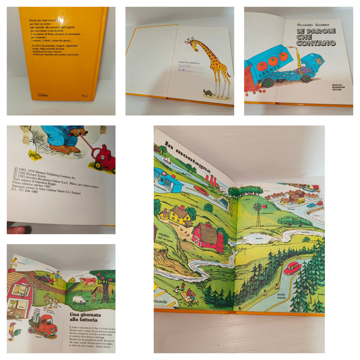 Libro Richard Scarry Le parole che contano Mondadori 1ª ed. 1983