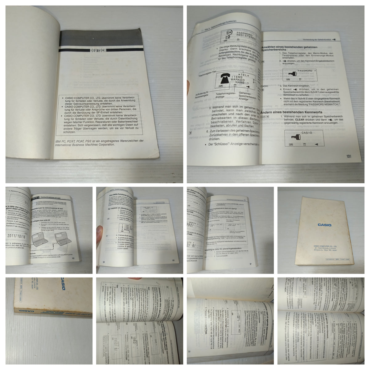 Casio Digital Diary SF-5100/SF-5300 Manuale Dell'Utente