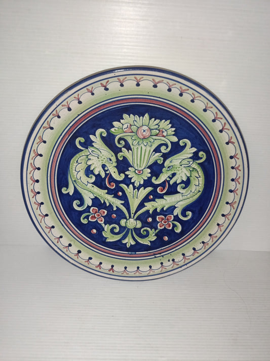 Piatto In Ceramica Smaltata Deruta Vintage