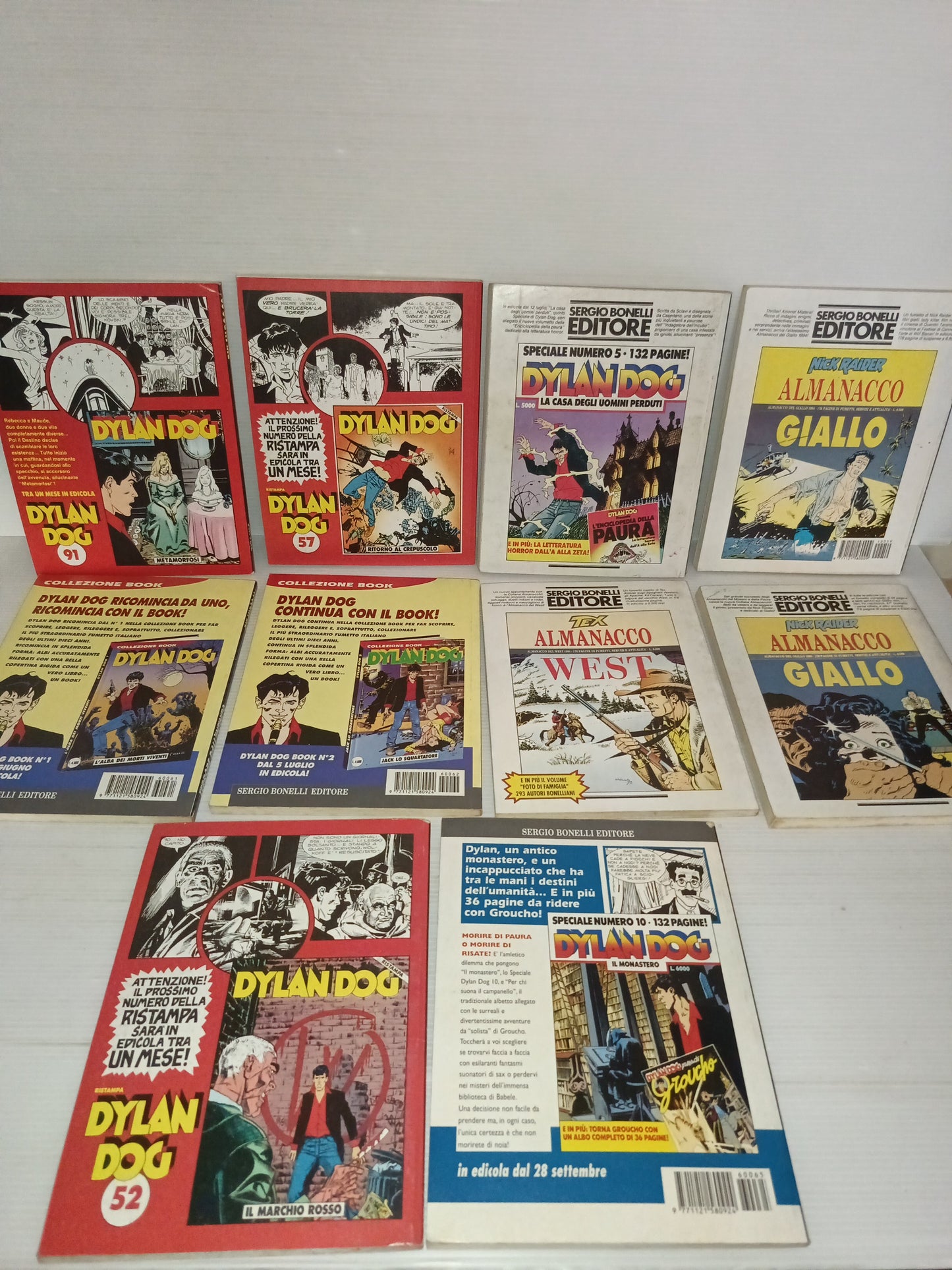 Dylan Dog Lotto 10 Fumetti
Anni 90
Sergio Bonelli Editore